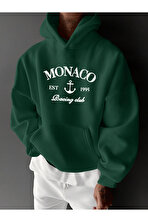 Unisex Monaco Racing Club Baskılı Tasarım Oversize Sweatshirt - 3 Al 1 Öde
