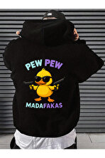 Unisex Pew Pew Karikatur Baskılı Tasarım Oversize Sweatshirt - FLO 3 Al 1 Öde
