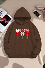 Unisex Kalp Lolipop Detayli Baskılı Oversize Sweatshirt - FLO 3 Al 1 Öde