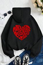 More Love Baskılı  Pamuklu Oversize Sweatshirt - 3 Al 1 Öde