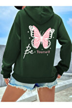 Unisex Be Your Self Baskılı Tasarım Oversize Sweatshirt - 3 Al 1 Öde