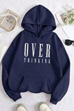 Over Thinking Baskılı Unisex Oversize Sweatshirt - 3 Al 1 Öde