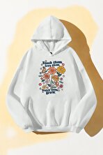 Flowers  Baskılı Oversize Sweatshirt - 3 Al 1 Öde