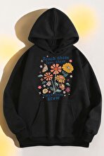 Flowers  Baskılı Oversize Sweatshirt - 3 Al 1 Öde