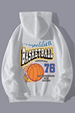 Basketball 76 Baskılı Oversize Sweatshirt - 3 Al 1 Öde