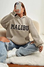 Unisex Malıbu Baskılı Oversize Sweatshirt - 3 Al 1 Öde
