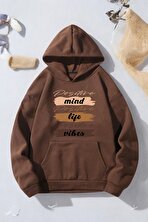 Mind Life Vibes Baskılı Oversize Sweatshirt - 3 Al 1 Öde