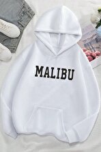 Unisex Malıbu Baskılı Oversize Sweatshirt - 3 Al 1 Öde