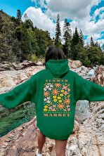 Flower Baskılı Oversize Sweatshirt - 3 Al 1 Öde