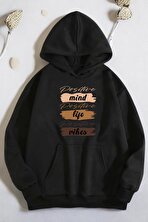 Mind Life Vibes Baskılı Oversize Sweatshirt - 3 Al 1 Öde