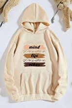 Mind Life Vibes Baskılı Oversize Sweatshirt - 3 Al 1 Öde