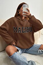 Unisex Malıbu Baskılı Oversize Sweatshirt - 3 Al 1 Öde