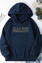Unisex Malıbu Baskılı Oversize Sweatshirt - 3 Al 1 Öde