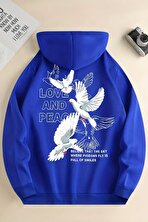 Love and Peace Baskılı Oversize Sweatshirt - 3 Al 1 Öde