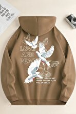 Love and Peace Baskılı Oversize Sweatshirt - 3 Al 1 Öde