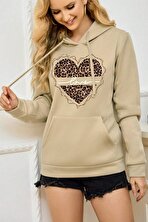 Kalp Baskılı Oversize Sweatshirt - 3 Al 1 Öde