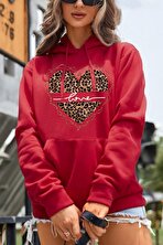 Kalp Baskılı Oversize Sweatshirt - 3 Al 1 Öde