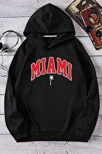 Miami Baskılı Oversize Sweatshirt - 3 Al 1 Öde