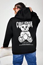 Challange Bear Baskılı Oversize Sweatshirt - 3 Al 1 Öde