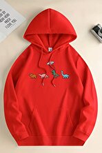 Uzaylı Dinazor Baskılı Oversize Sweatshirt - FLO 3 Al 1 Öde