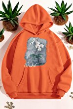 Orkide Tuval Baskılı Unisex Oversize Sweatshirt - 3 Al 1 Öde
