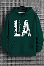 Los Angles Baskılı Oversize Sweatshirt - 3 Al 1 Öde