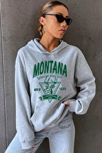 Unisex Montana Baskılı Sweatshirt - 3 Al 1 Öde
