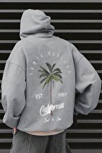 California Baskılı Oversize Sweatshirt - 3 Al 1 Öde