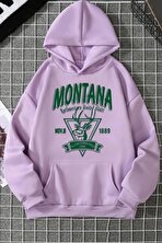 Unisex Montana Baskılı Sweatshirt - 3 Al 1 Öde