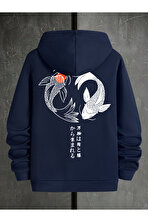 Unisex Ying & Yang Baskılı Oversize Sweatshirt - 3 Al 1 Öde