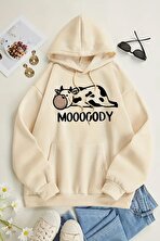 Mooooody Baskılı Unisex Oversize Sweatshirt - 3 Al 1 Öde