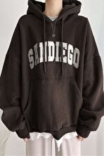 Sandiego Baskılı Oversize Sweatshirt - 3 Al 1 Öde