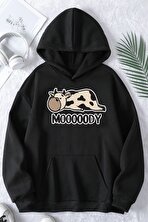 Mooooody Baskılı Unisex Oversize Sweatshirt - 3 Al 1 Öde