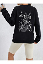 Unisex Tokyo Baskılı Tasarım Oversize Sweatshirt - FLO 3 Al 1 Öde