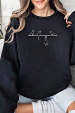 Yaramaz Kedi Baskılı Oversize Sweatshirt - FLO 3 Al 1 Öde