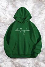 Yaramaz Kedi Baskılı Oversize Sweatshirt - 3 Al 1 Öde