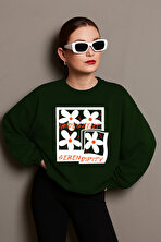Unisex Irides Serenity Baskılı Tasarım Oversize Sweatshirt - 3 Al 1 Öde