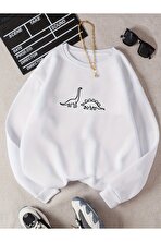 Unisex Dinazor Baskılı Oversize Sweatshirt - FLO 3 Al 1 Öde