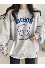 Unisex Love Me More Baskılı Oversize Sweatshirt - FLO 3 Al 1 Öde