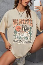 Unisex His Mercies Baskılı Oversize Tshirt - FLO 3 Al 1 Öde