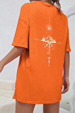 Unisex Yön Gösteren Baskılı Tasarım Tshirt - 3 Al 1 Öde