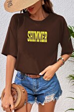 Unisex Shımmer Baskılı Oversize T-shirt - 3 Al 1 Öde