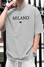 Erkek Milano Baskılı Oversize Tshirt - FLO 3 Al 1 Öde