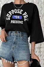 Unisex Suppose Pre Baskılı Oversize Tshirt - FLO 3 Al 1 Öde