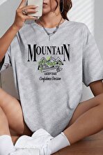 Unisex Montain Baskılı T-shirt - FLO 3 Al 1 Öde