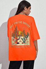 Unisex Arizona Baskılı Oversize Tshirt - 3 Al 1 Öde