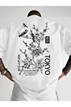 Unisex Tokyo Baskılı Oversize Tişört - 3 Al 1 Öde