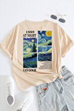 Unisex Van Gogh Baskılı Oversize Tshirt - 3 Al 1 Öde