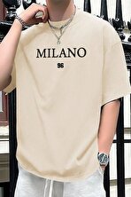 Erkek Milano Baskılı Oversize Tshirt - FLO 3 Al 1 Öde