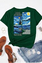 Unisex Van Gogh Baskılı Oversize Tshirt - 3 Al 1 Öde